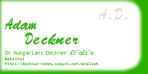 adam deckner business card